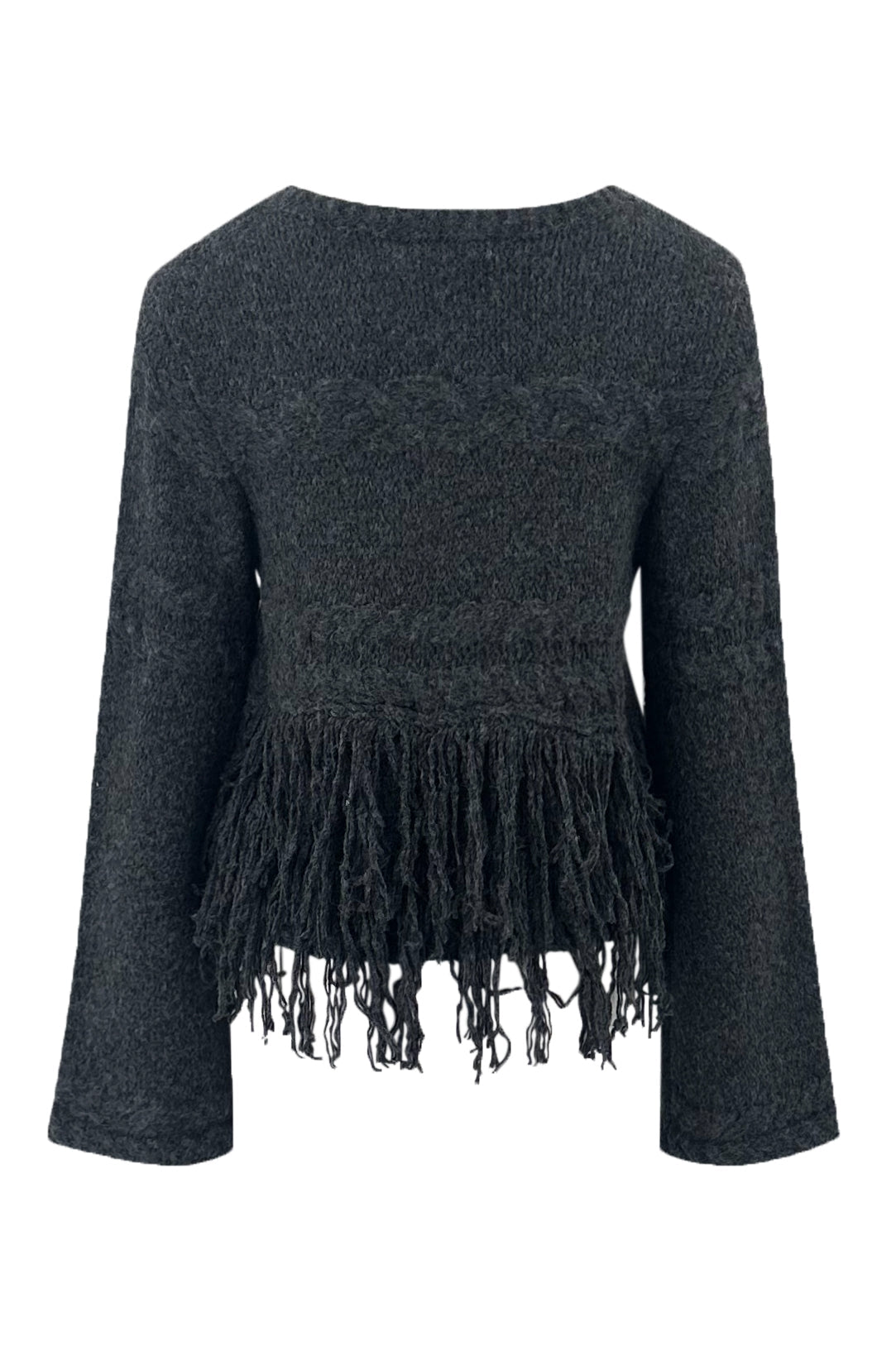 Fringe Jacket Daira Dark Grey