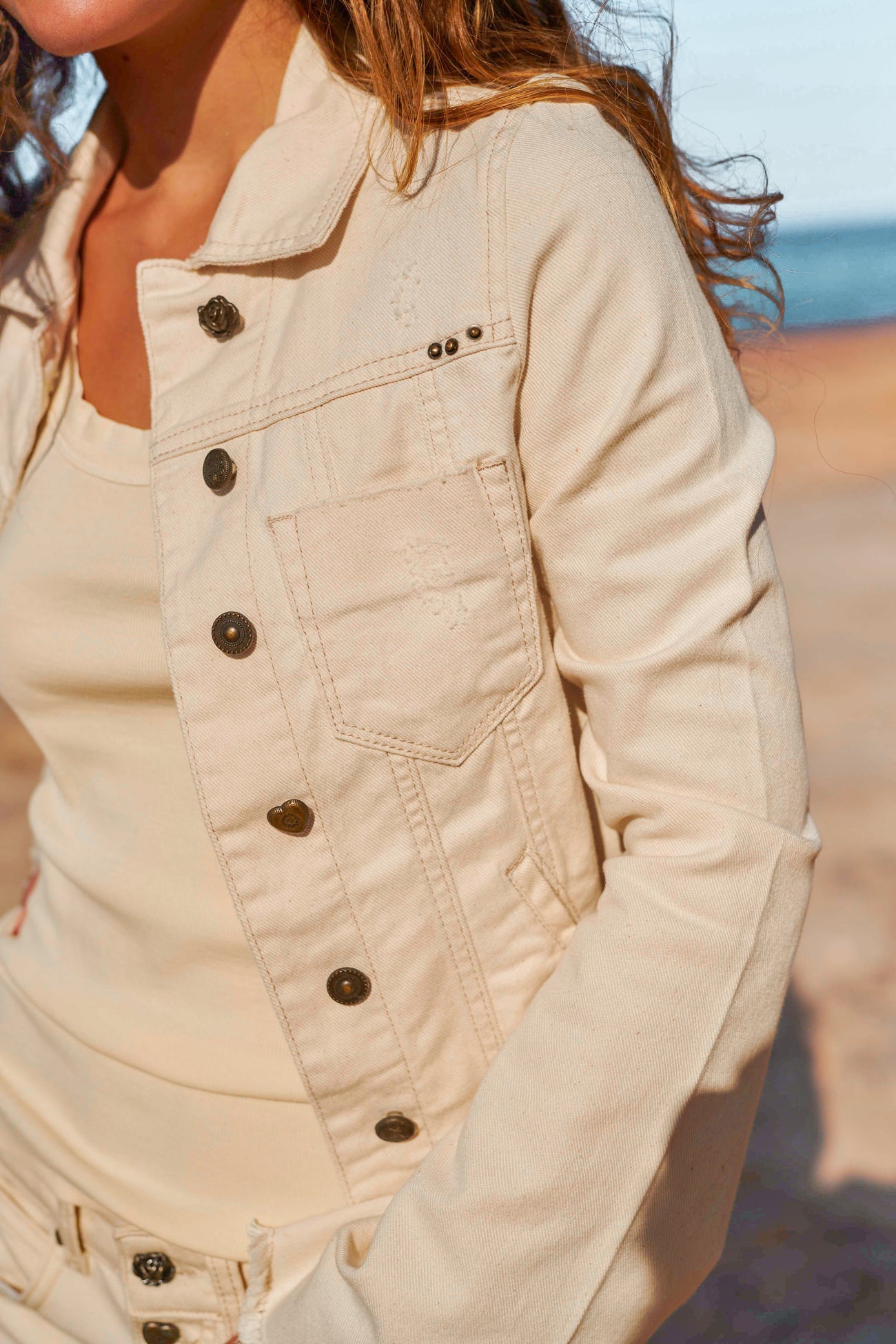 Denim Jacket Wide Sleeves