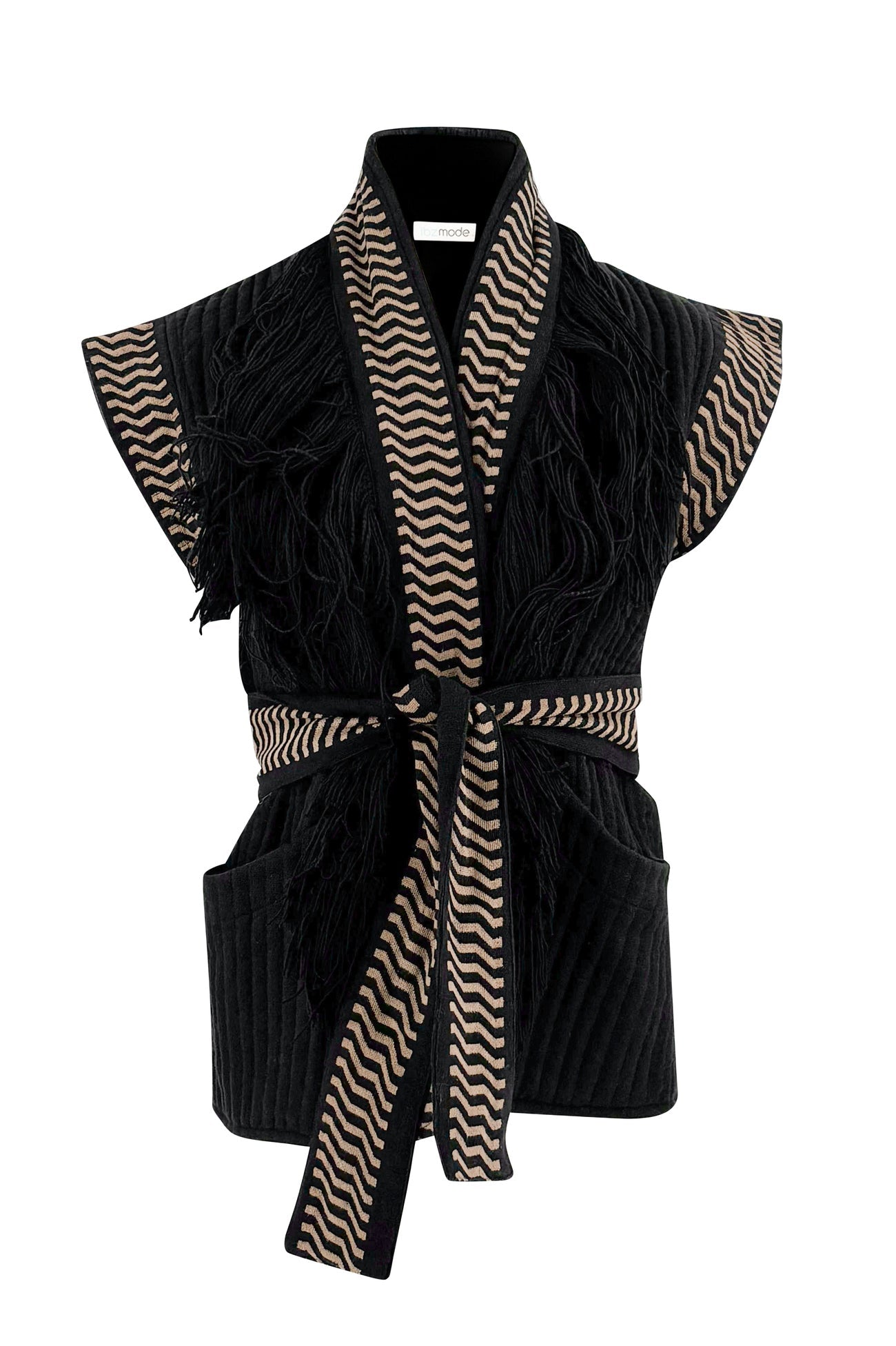 Fringe Gilet Esthetica Black