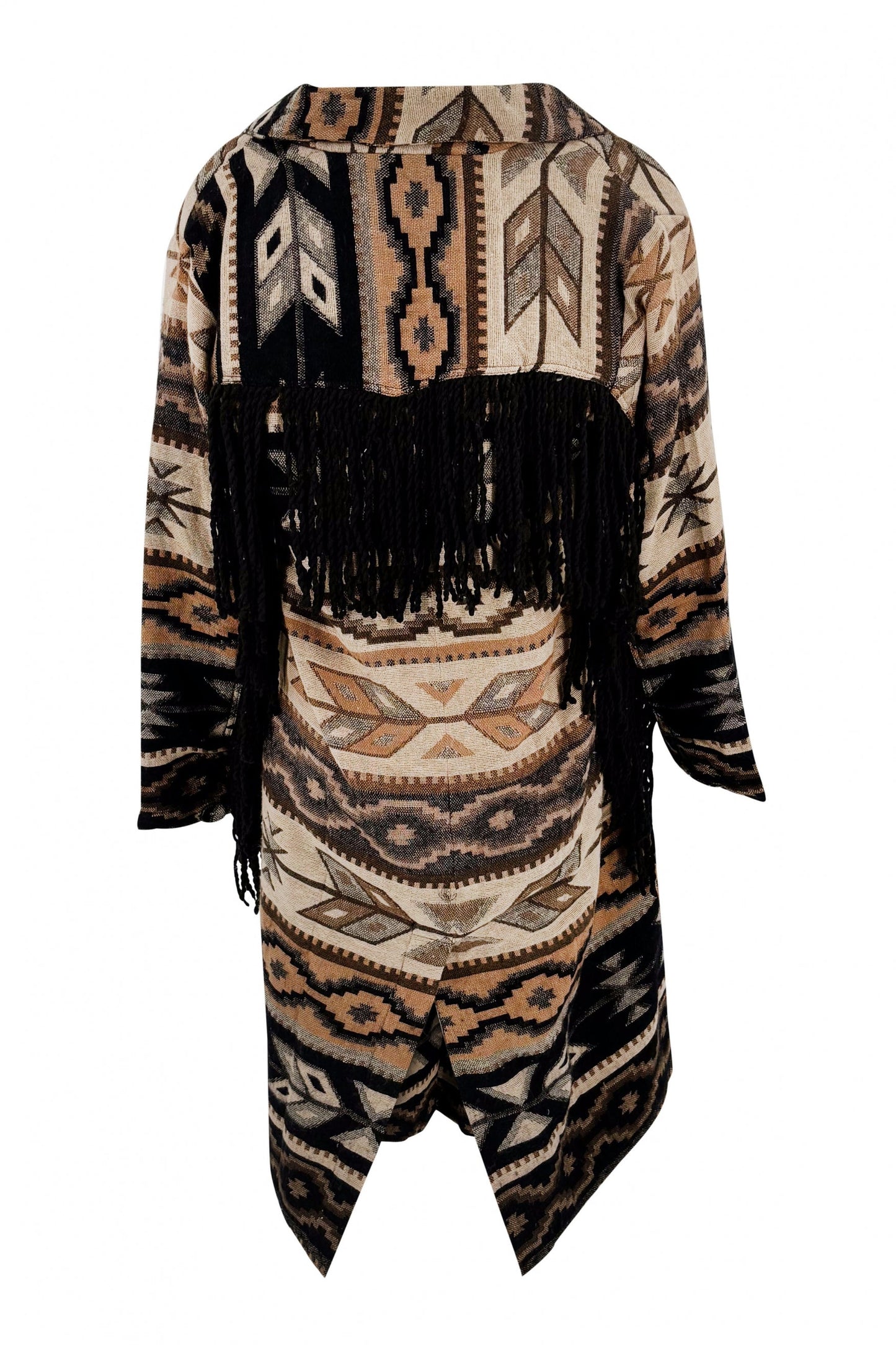 Long Fringe Jacket Spirit Brown