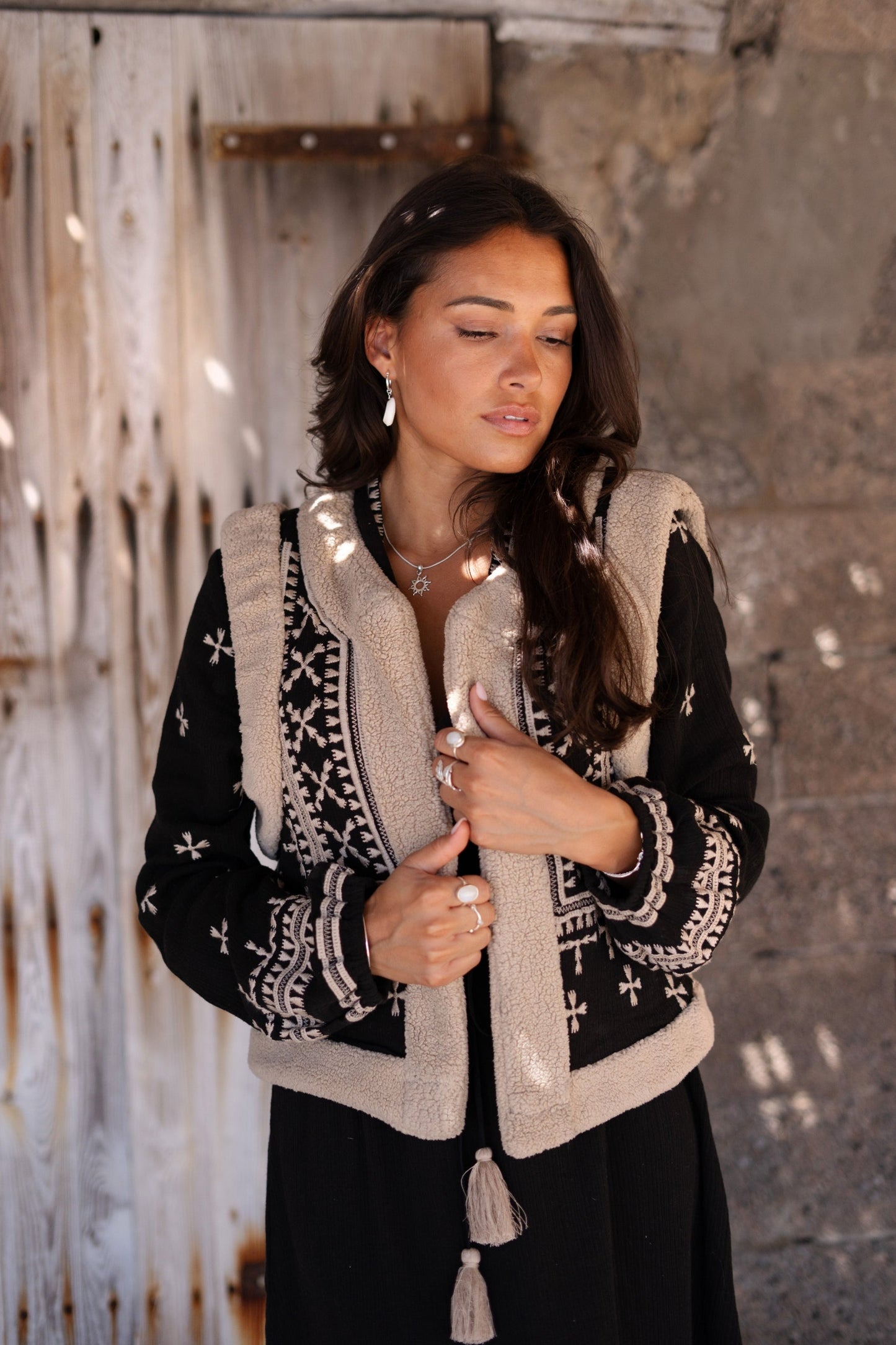 Fur Gilet Sonrisa Black