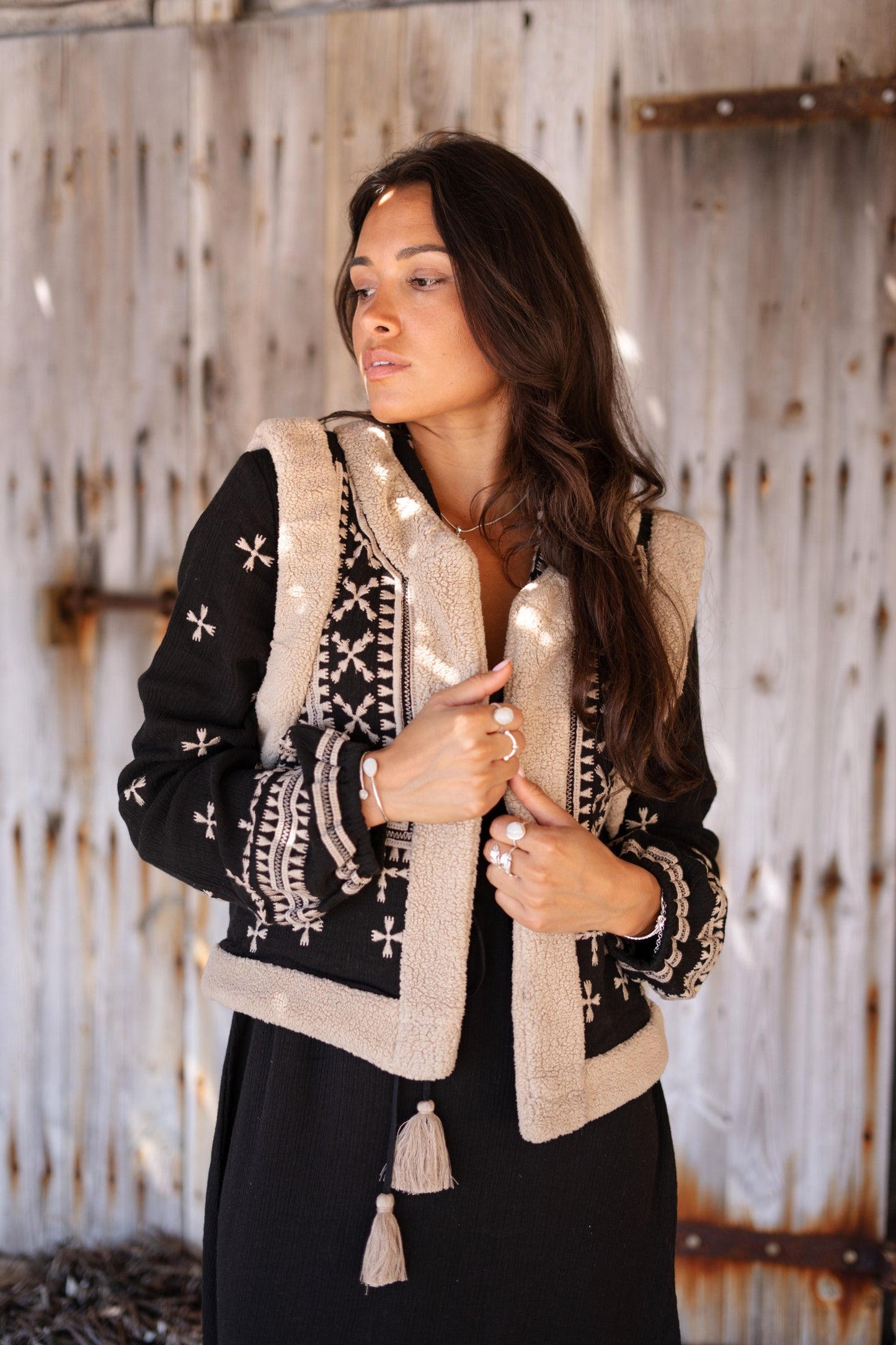 Fur Gilet Sonrisa Black