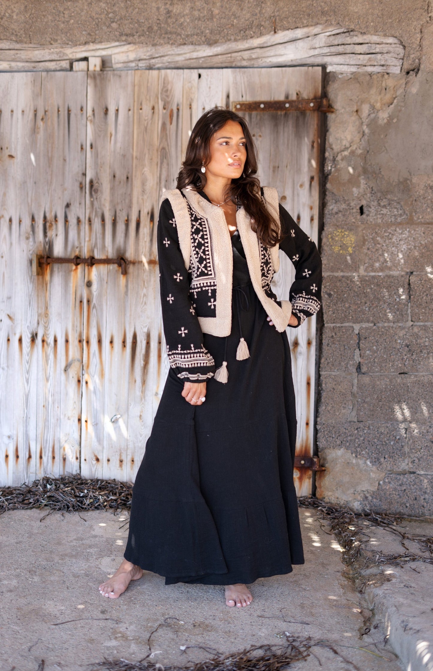 Fur Gilet Sonrisa Black