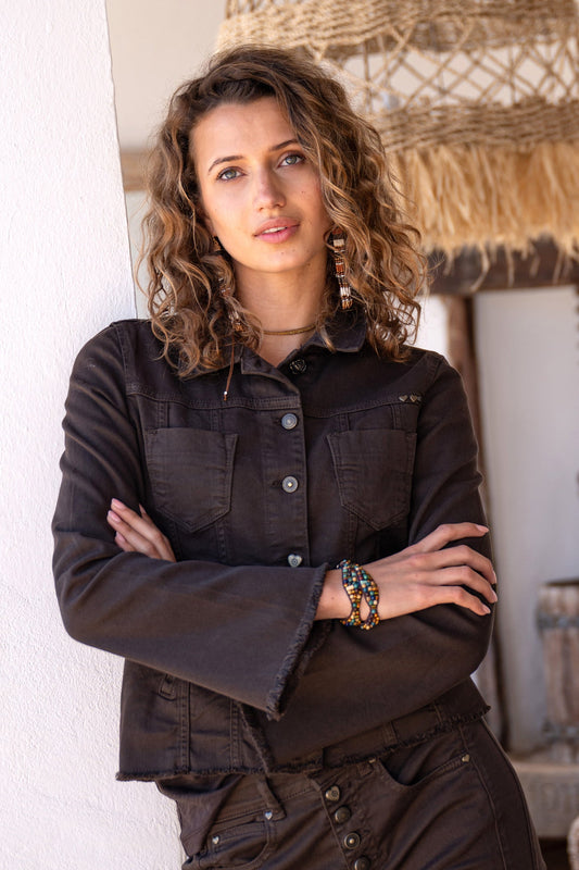 Denim Jacket Almeria Dark Brown