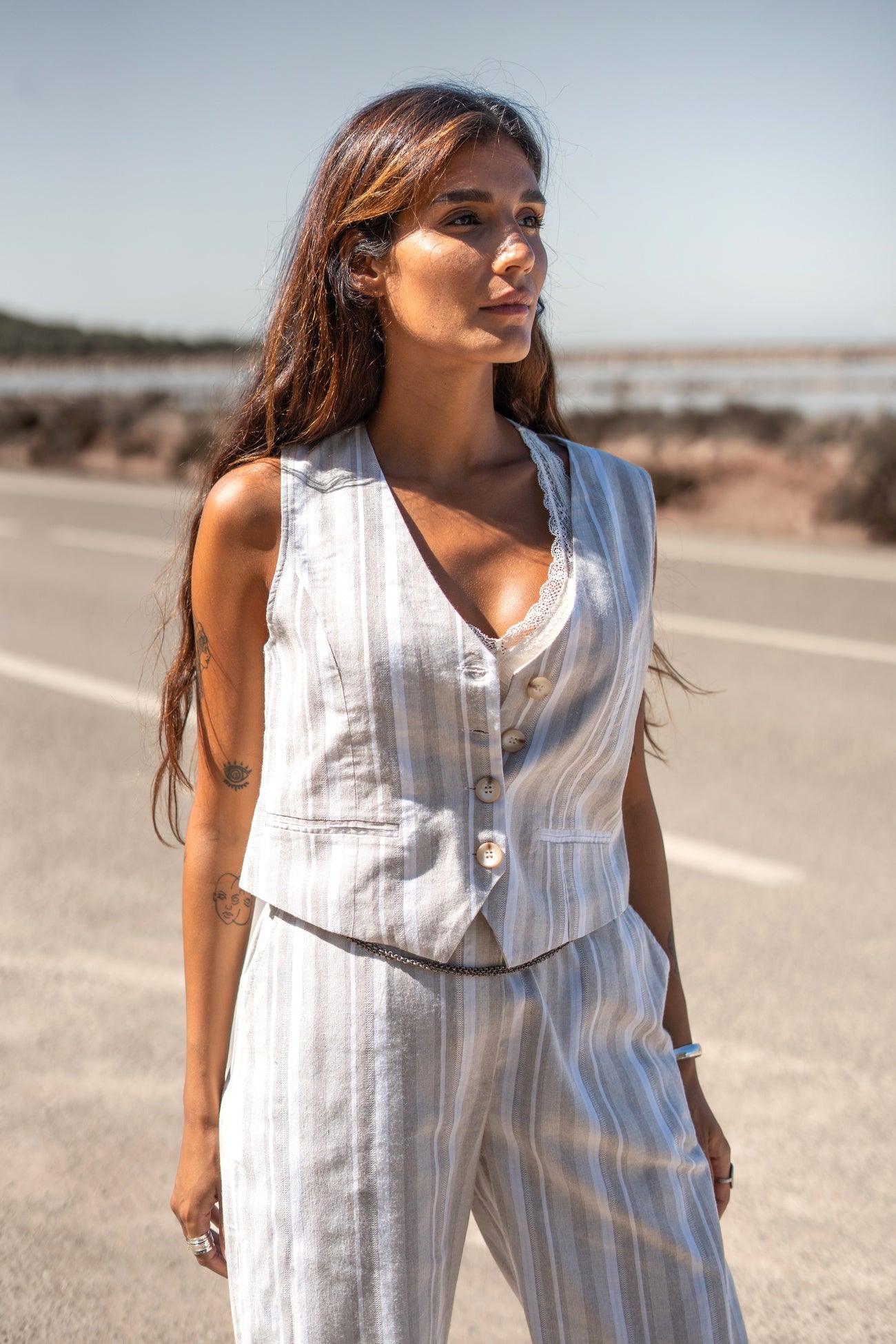 Sophia stripe gilet Stripe