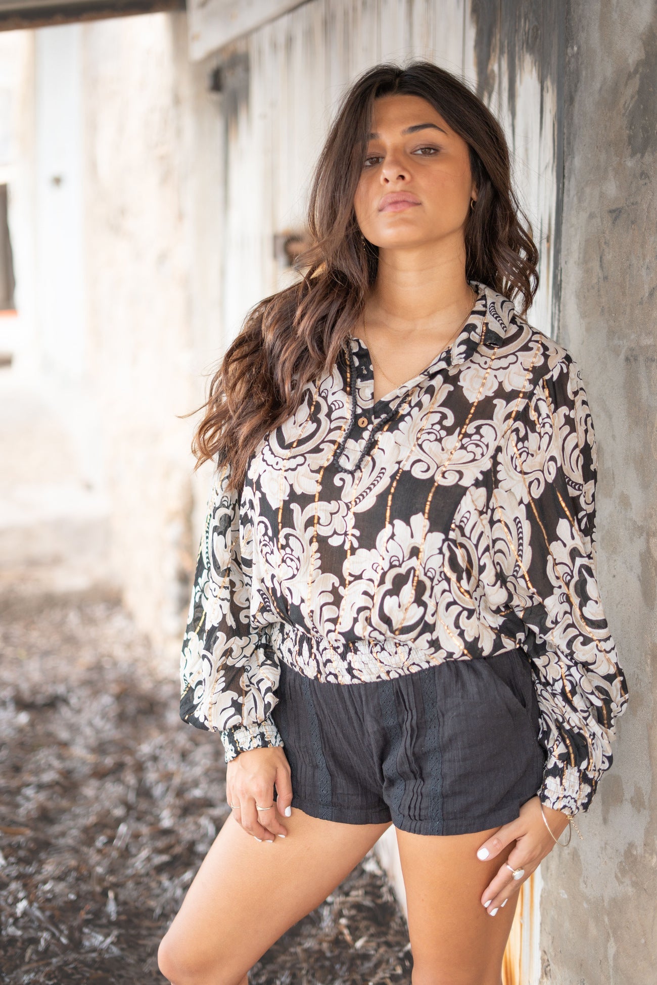 Blouse Briso Baroque Black print