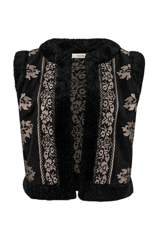 Fur Gilet Espanola Black