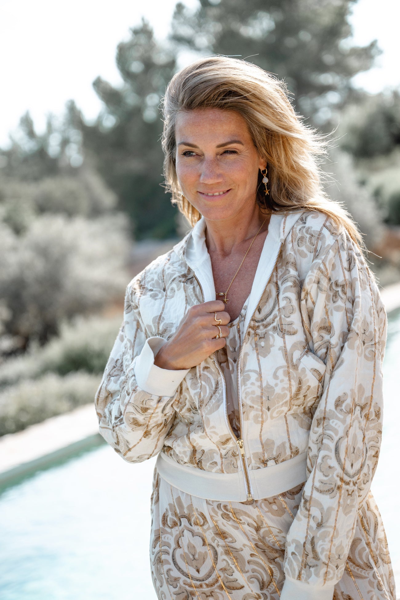 Jacket Nyra Baroque White Print