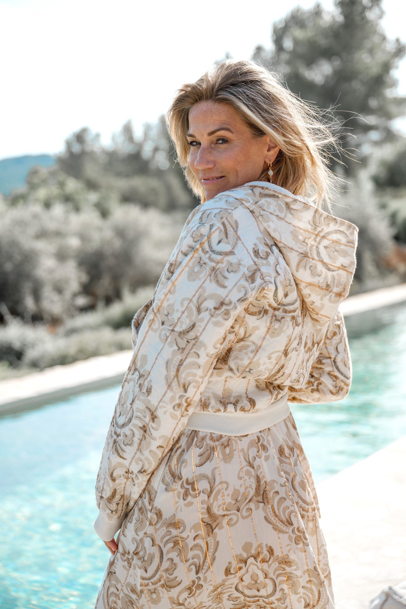 Jacket Nyra Baroque White Print