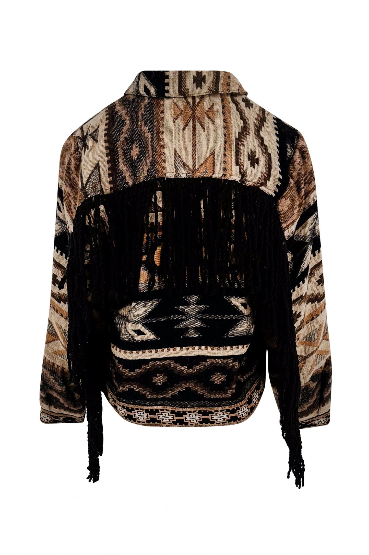 Short Fringe Jacket Nomad Brown