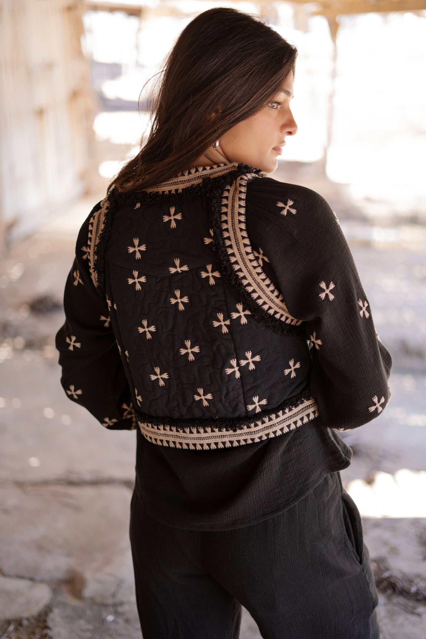 Short Gilet Sonrisa Black