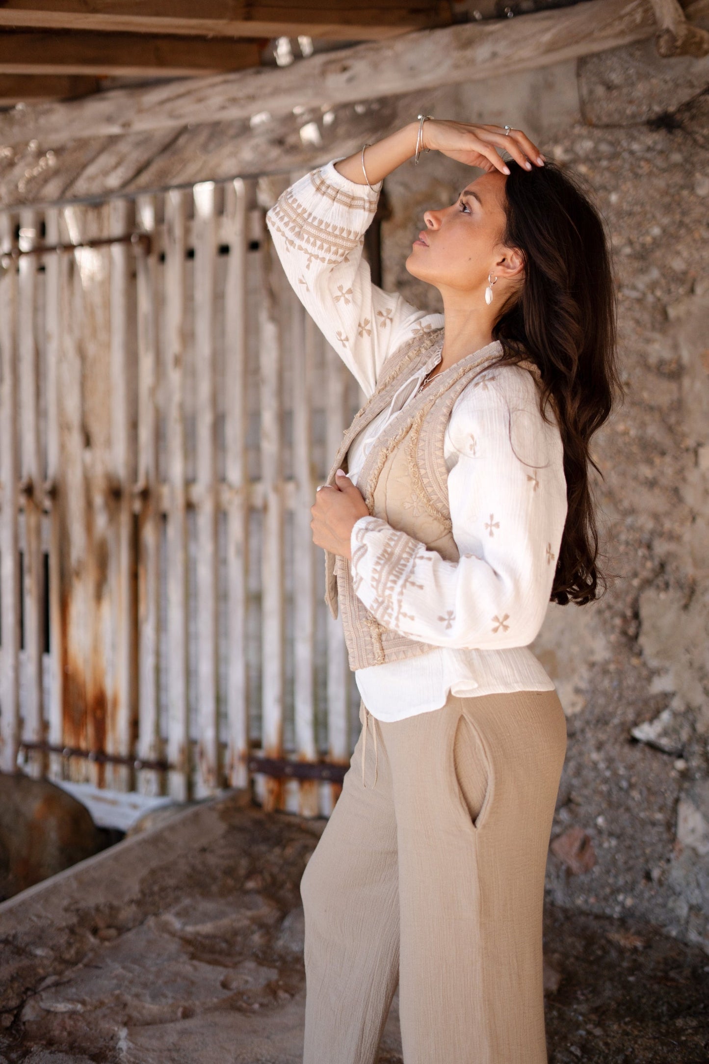 Short Gilet Sonrisa Taupe