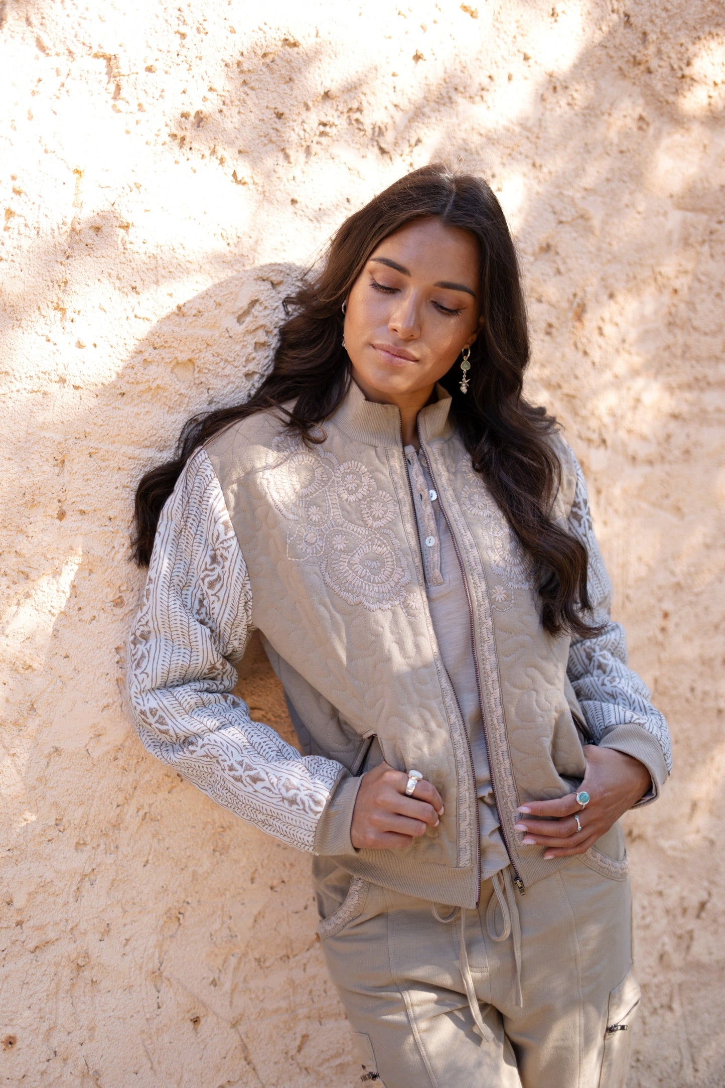 Bomber Jacket Corazon Sand