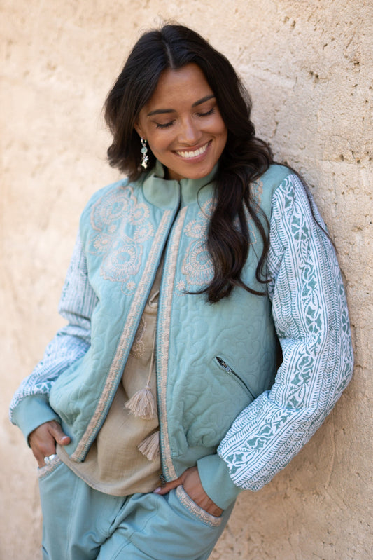 Bomber Jacket Corazon Stone Blue