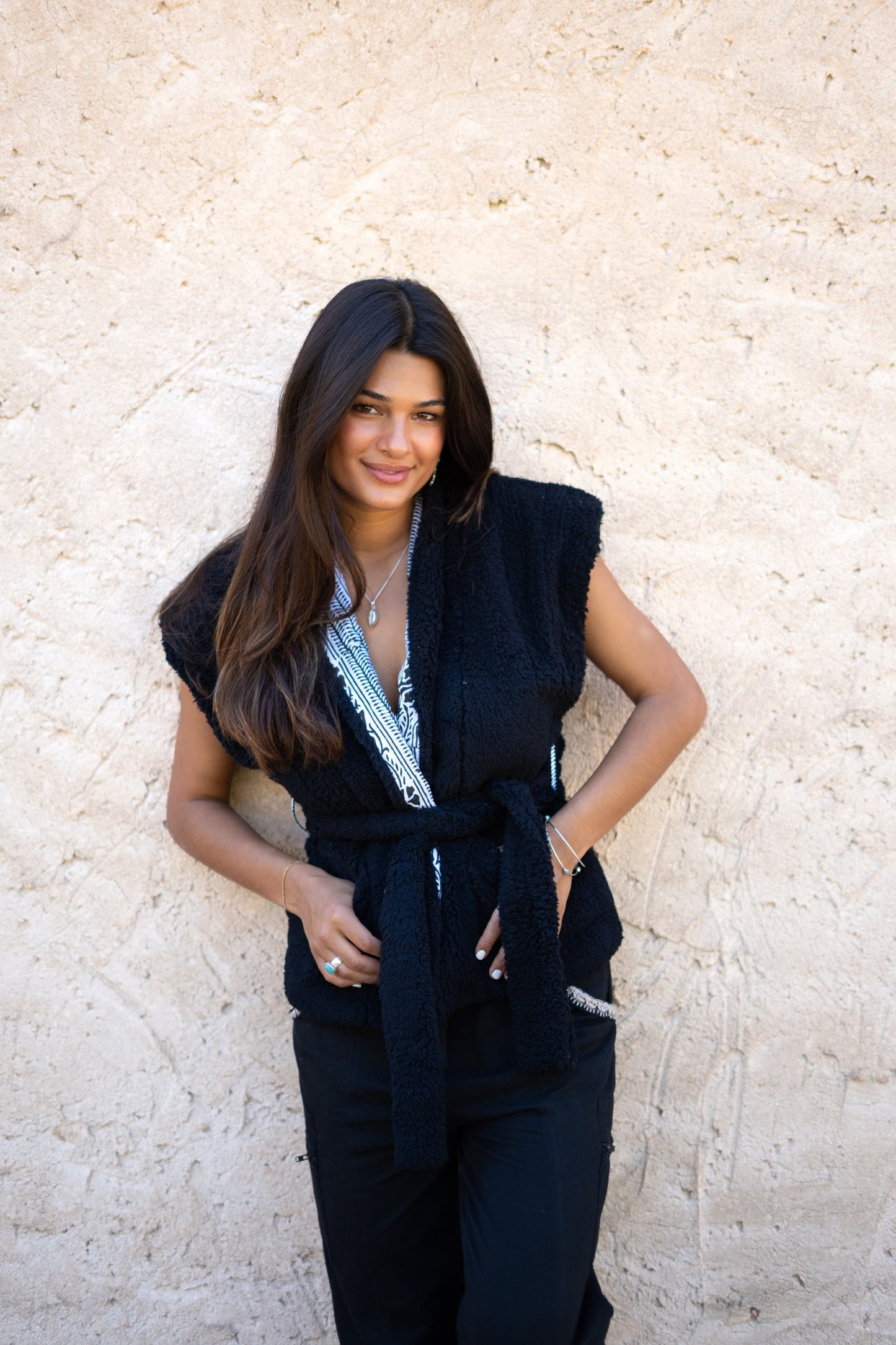 Fur Gilet Corazon Black