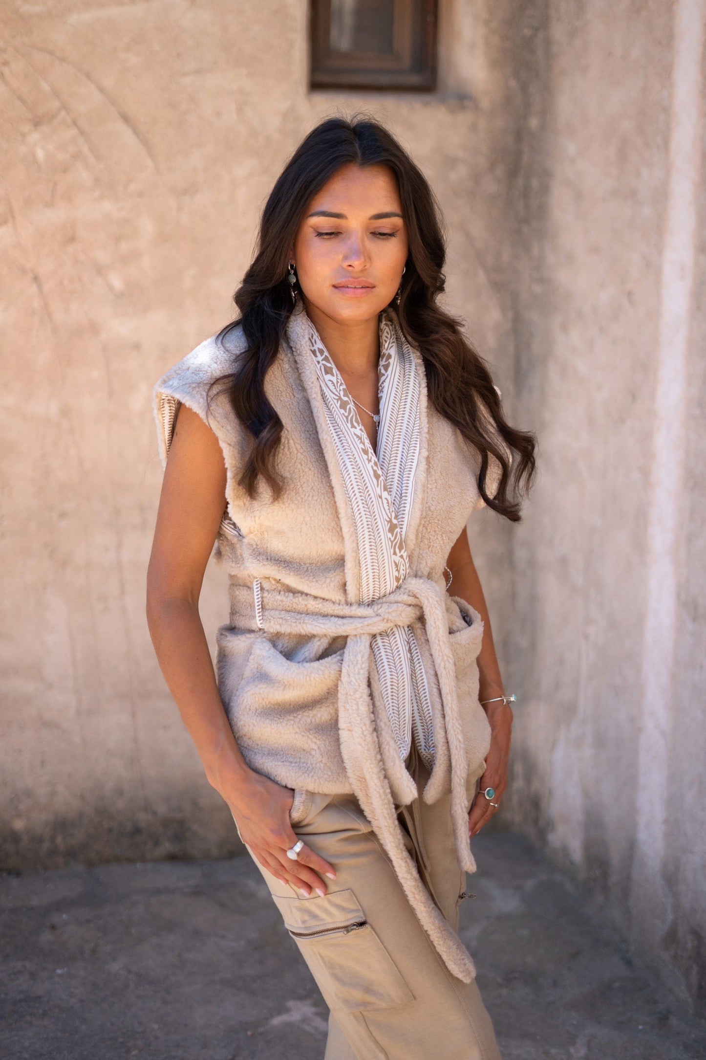 Fur Gilet Corazon Sand