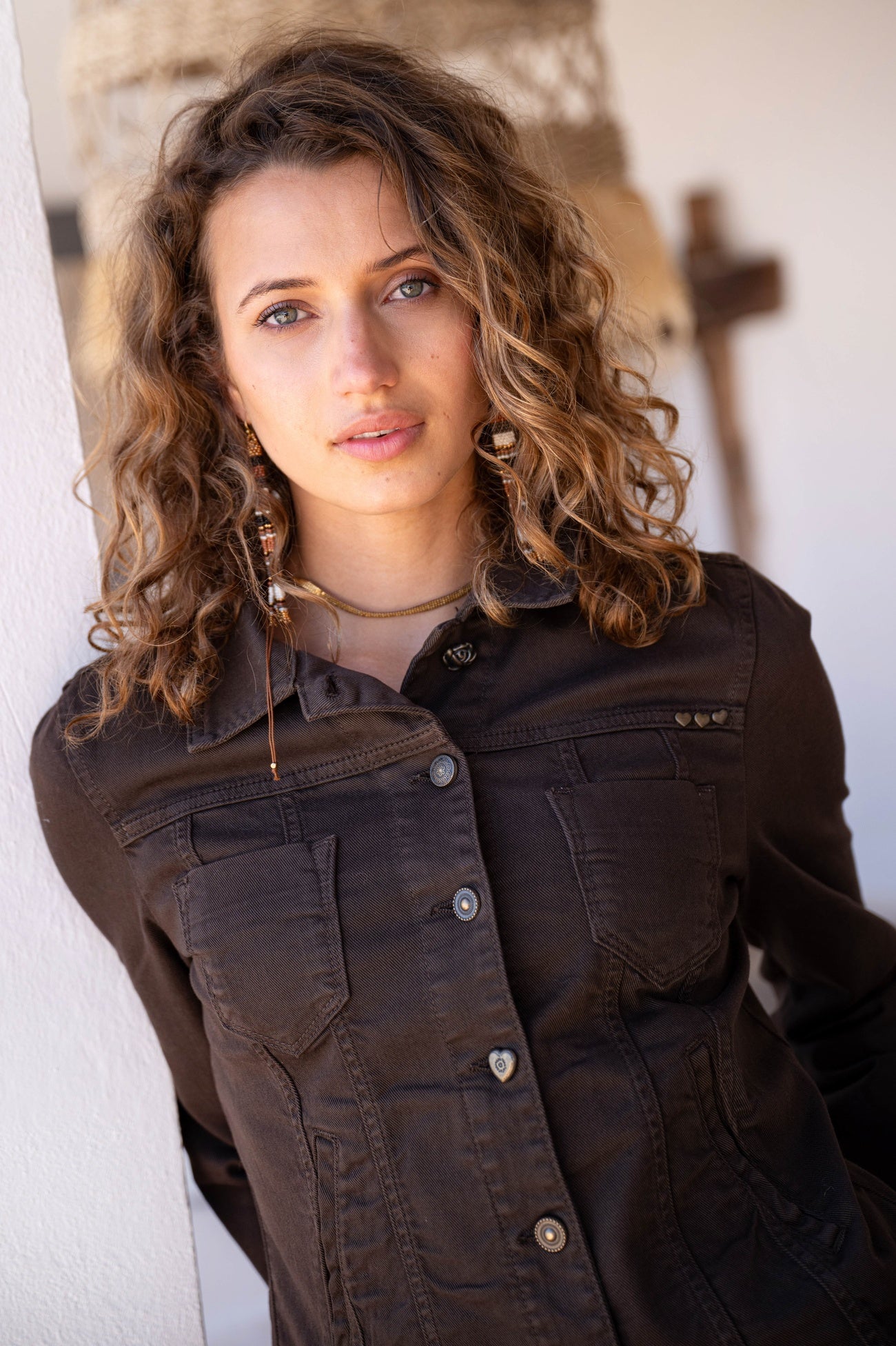 Denim Jacket Almeria Dark Brown