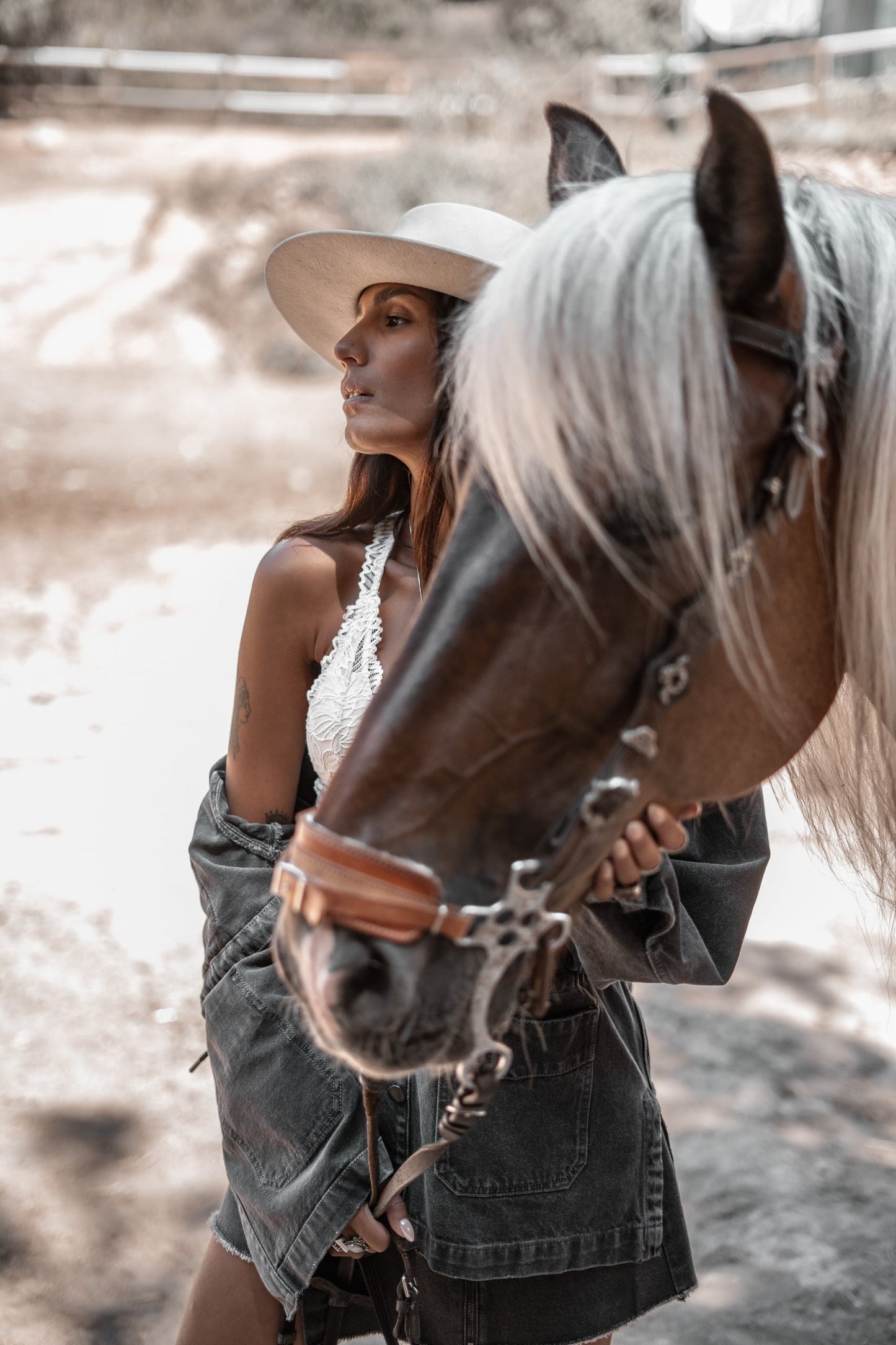 Gael Denim Jacket Stone Grey