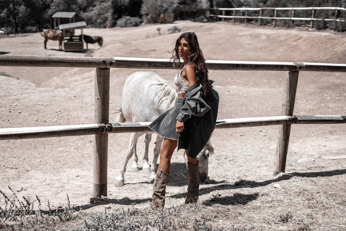 Gael Denim Jacket Stone Grey