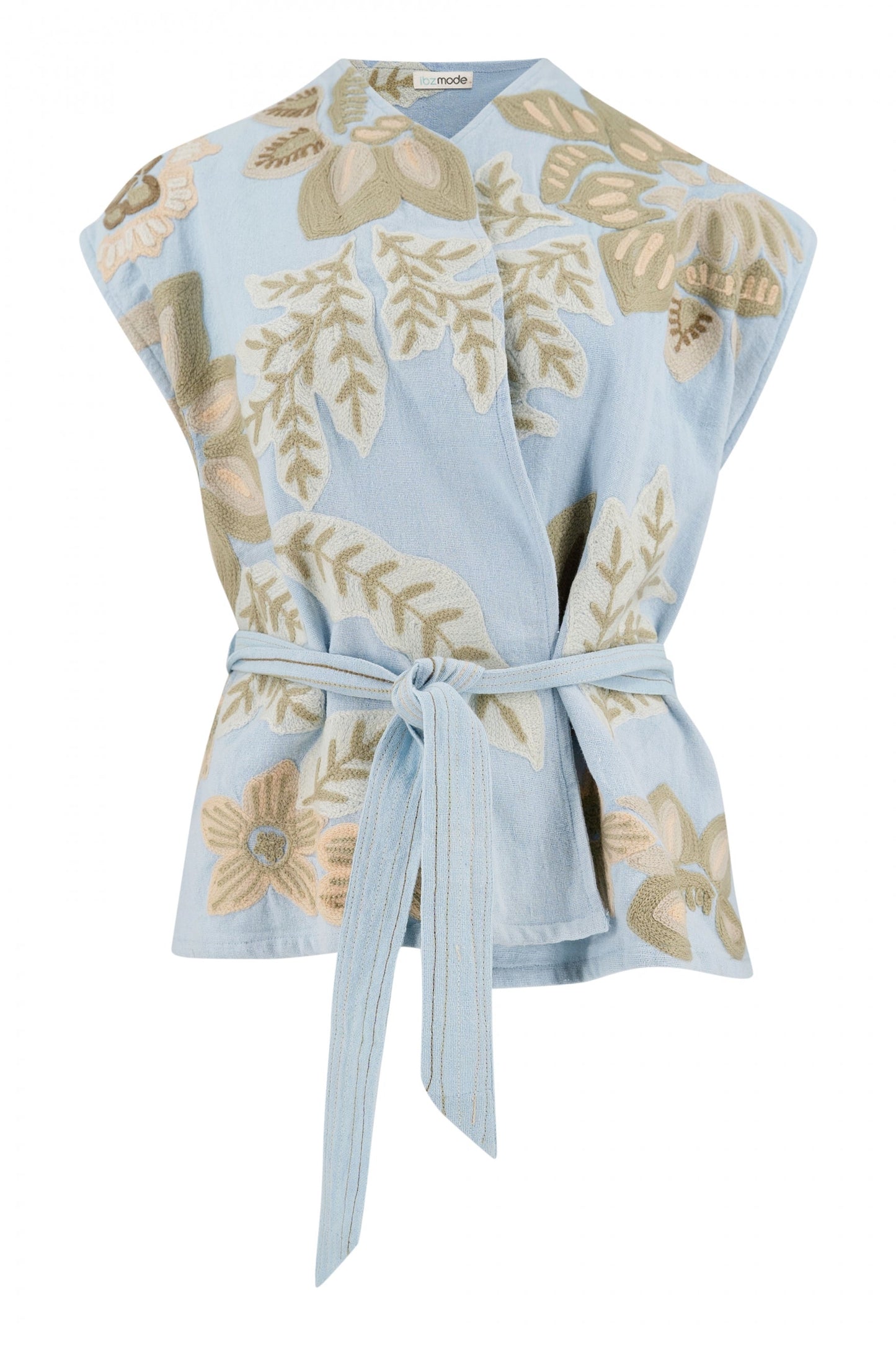 Gilet Vidal Floral Pale blue
