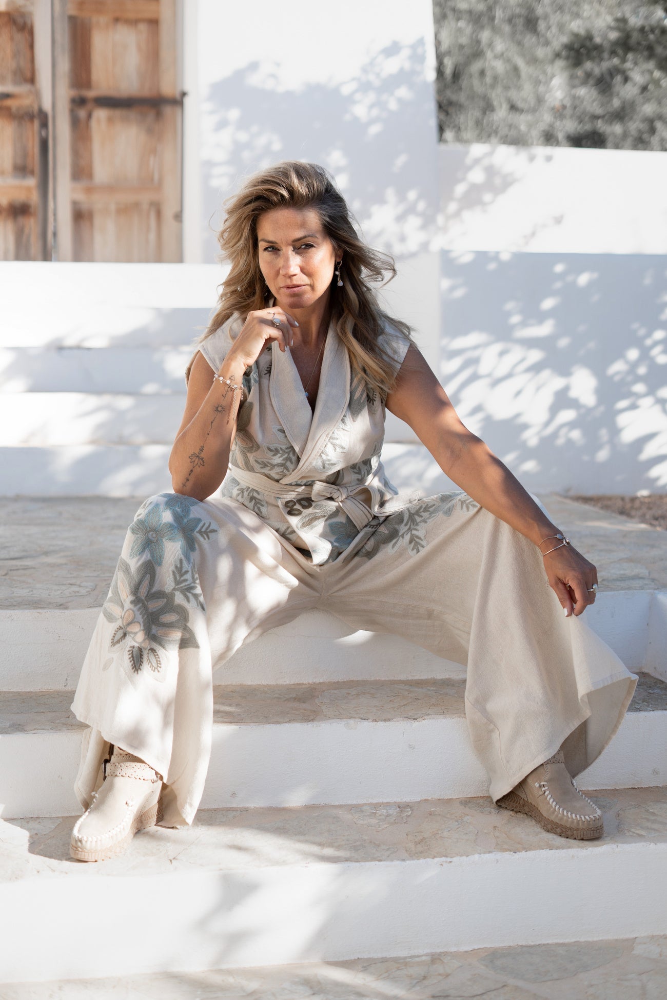 Gilet Vidal Floral Ivory