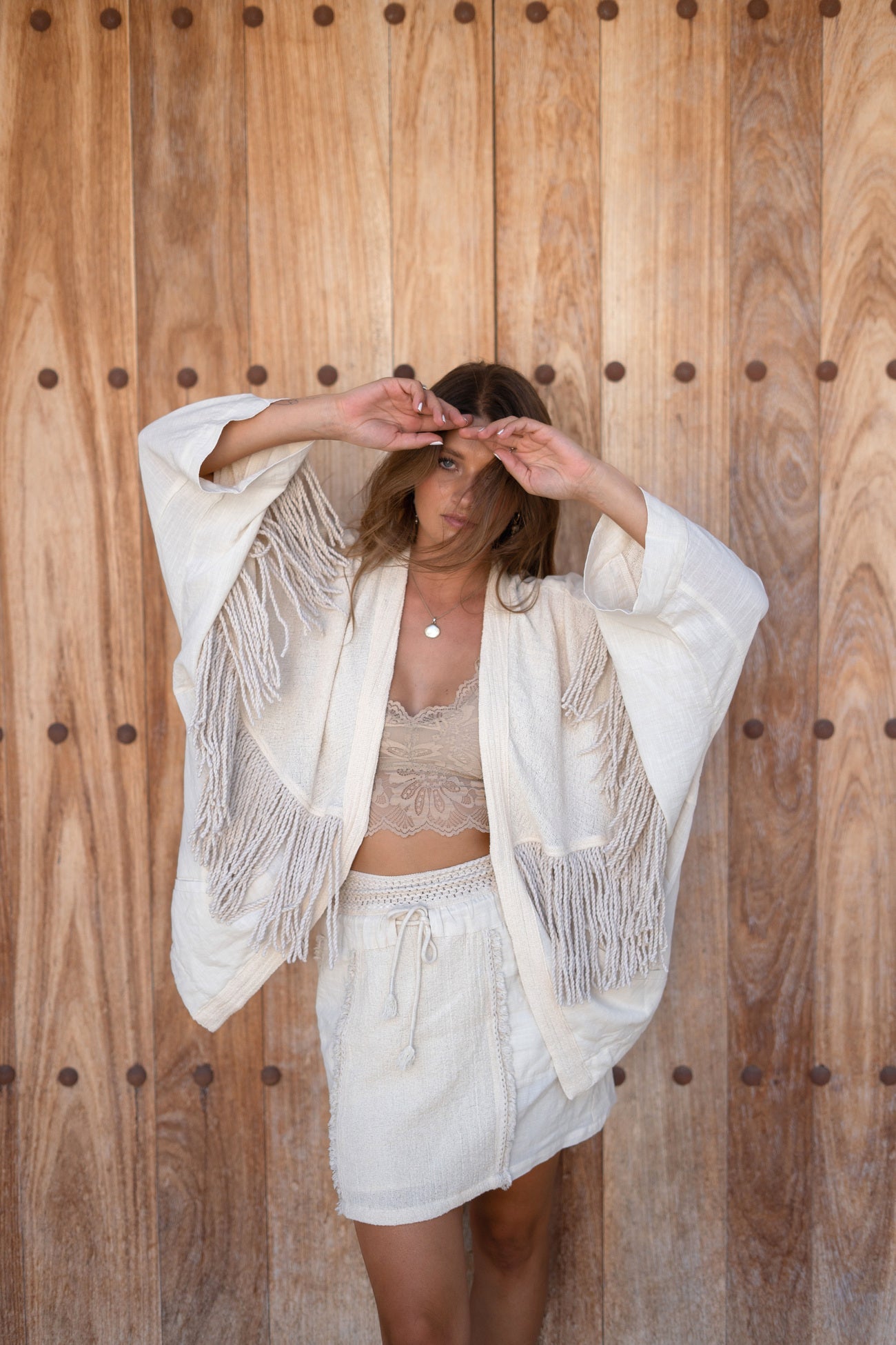 Fringe Jacket Lio Santiago Ecru